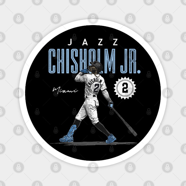 Jazz Chisholm Jr. Miami Card Magnet by Jesse Gorrell